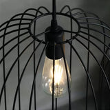 Striped cage floor lamp