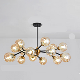 Modern blown glass chandelier