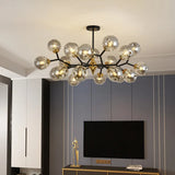 Modern blown glass chandelier