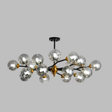 Modern blown glass chandelier