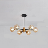 Modern blown glass chandelier