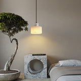 Scandinavian simple pendant light made of white marble