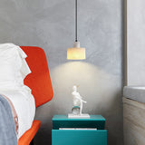 Scandinavian simple pendant light made of white marble
