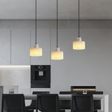 Scandinavian simple pendant light made of white marble