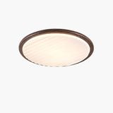 Round Wood Folding LED Bedroom Ceiling Light
