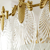 Decorative Pattern Glass Round Chandelier