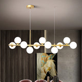 Luxury dining table pendant lamp made of blown glass
