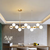 Luxury dining table pendant lamp made of blown glass