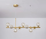 Luxury dining table pendant lamp made of blown glass