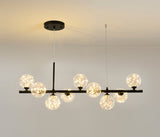 Luxury dining table pendant lamp made of blown glass