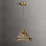 Vintage Brown Glass Pendant Light