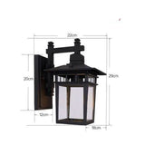 Alessio Black Deco Outdoor Wall Lamp