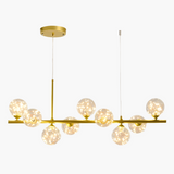 Luxury dining table pendant lamp made of blown glass
