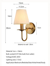 Fabric E14 Wall Lamp