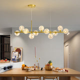 Luxury dining table pendant lamp made of blown glass