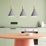 French Macaron Conical Metal Pendant Lamp