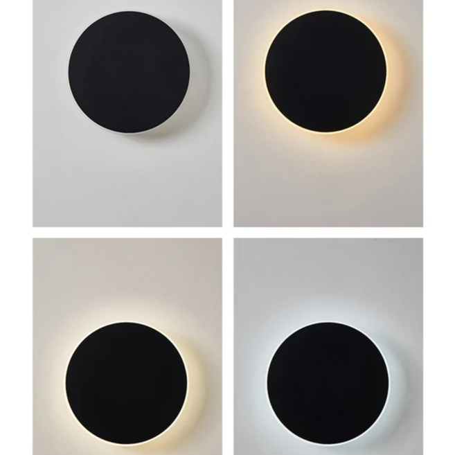 Minimalist Round Metal LED Outdoor Wall Light