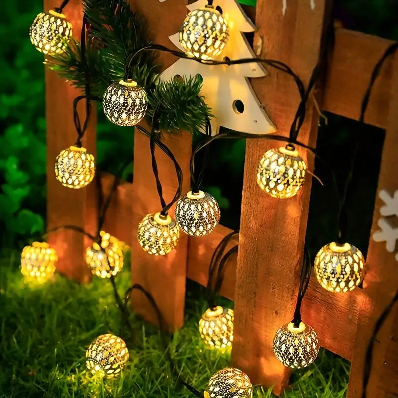 Moroccan Metal Ball String Lights