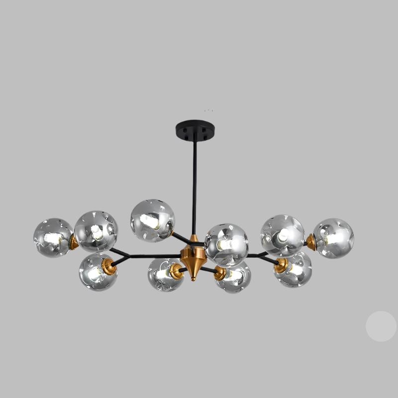 Modern blown glass chandelier