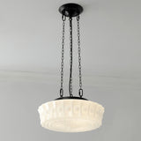 White Vintage Round Pendant Light