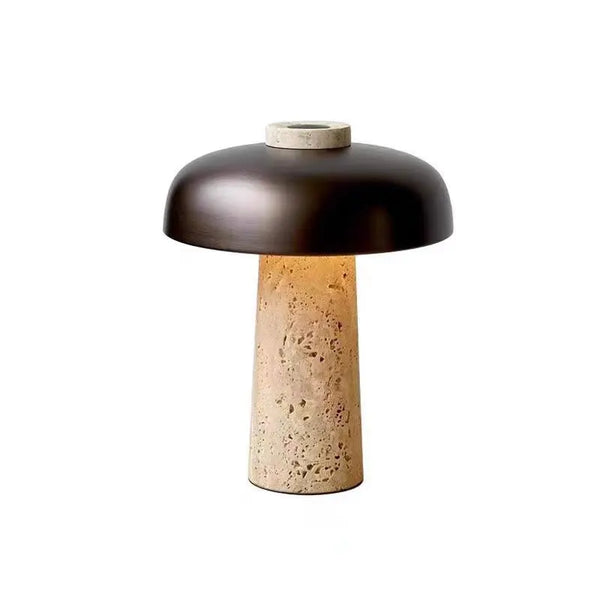 Natural Travertine Table Lamp