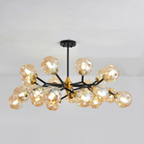 Modern blown glass chandelier
