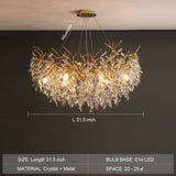 French Style Branch Crystal Chandelier