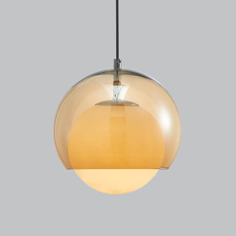 Orange Bauhaus Glass Pendant Light