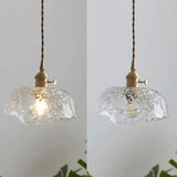 Irregular Brass Glass Pendant Light