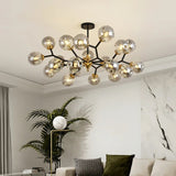 Modern blown glass chandelier