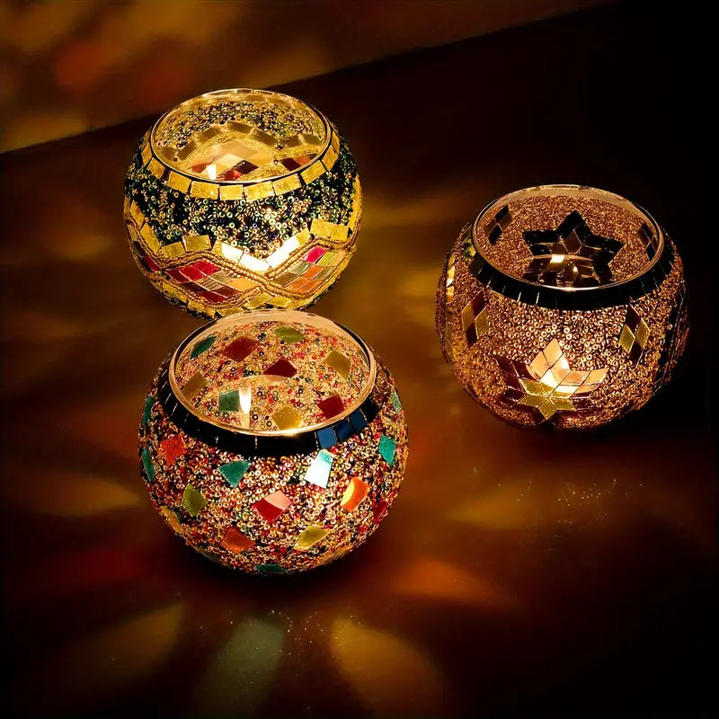 Mosaic Candle Holder (set of 3)