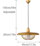 Imitation Wood Grain Pendant Lamps