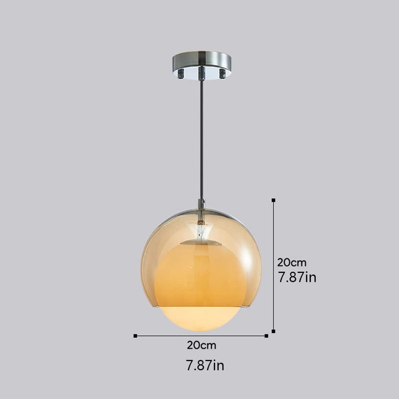 Orange Bauhaus Glass Pendant Light