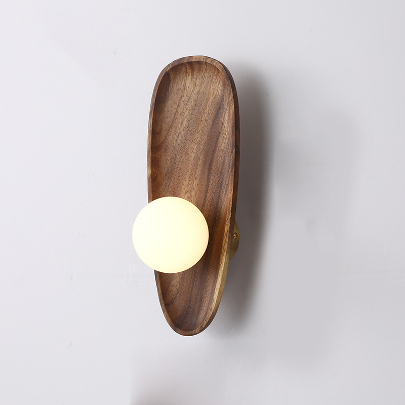 Natural Wooden Wall Mounted Lamp