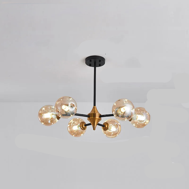 Modern blown glass chandelier