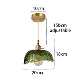 Irregular Brass Glass Pendant Light