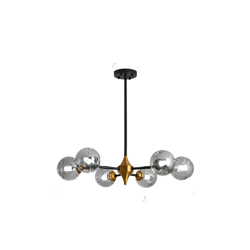 Modern blown glass chandelier