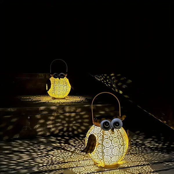 Solar Hanging Lights, Owl Shaped Lanterns