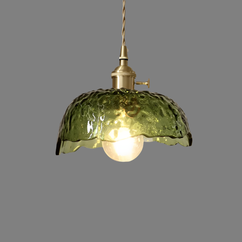 Irregular Brass Glass Pendant Light