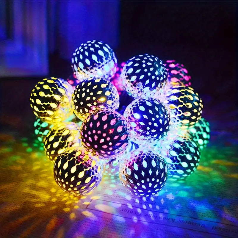 Moroccan Metal Ball String Lights