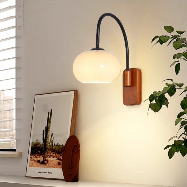 Bauhaus Kaki Rotatable Glass wall Light