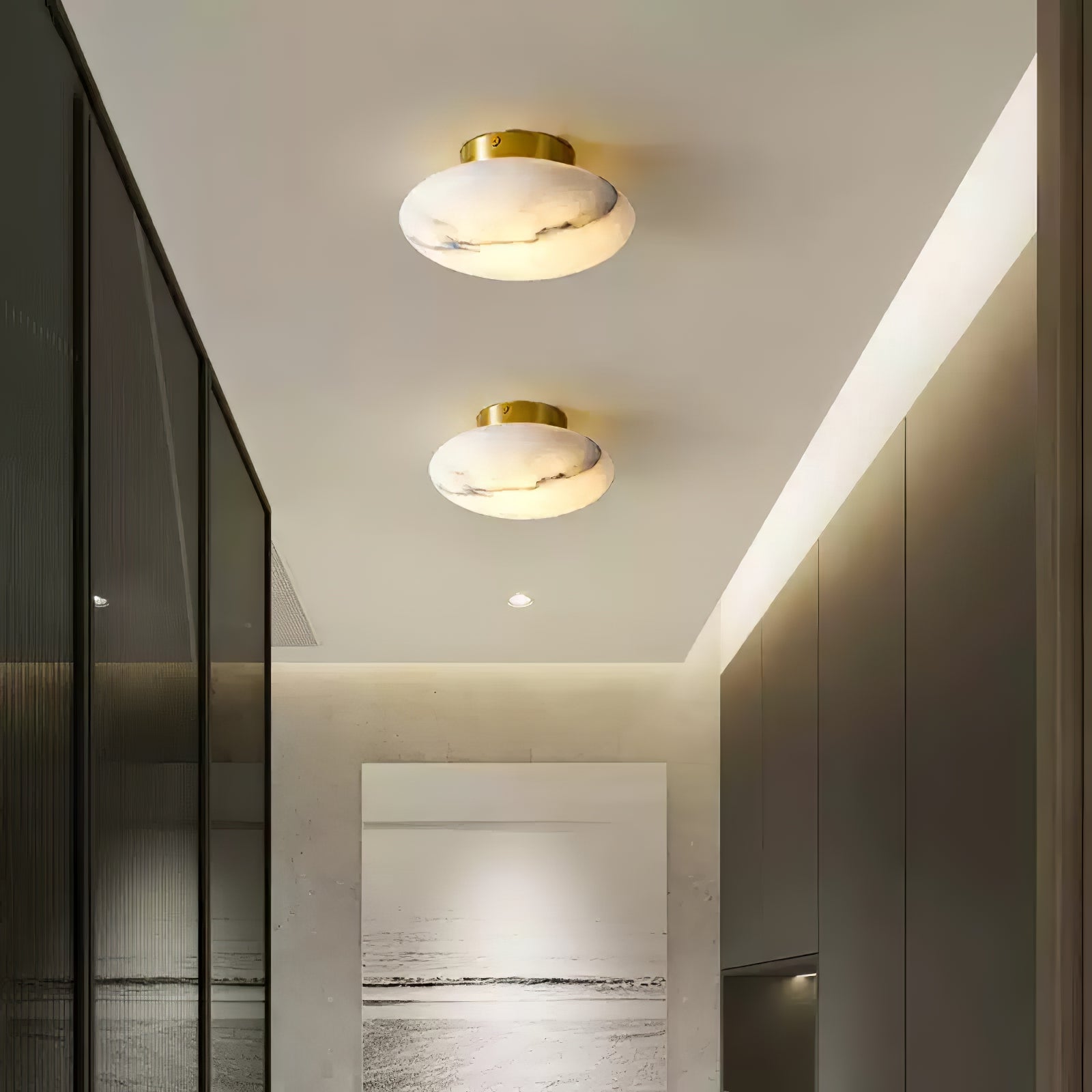 Alabaster Oval Ceiling Lamp – Arture Lighting - Main Image