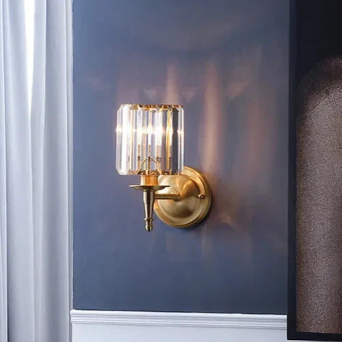 Vintage luxury crystal wall light