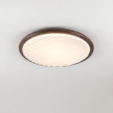 Round Wood Folding LED Bedroom Ceiling Light