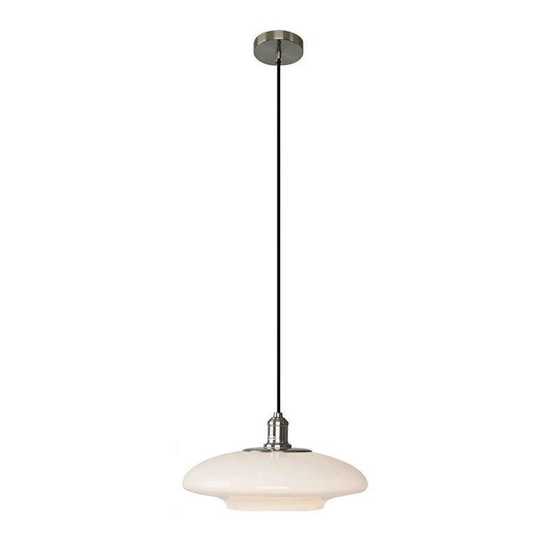 Modern White Glass Pendant Light