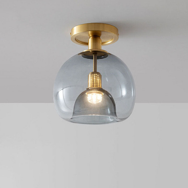 Modern Glass Hallway Grey Ceiling Light