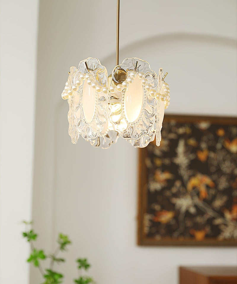 Floral Glass Pendant Lamp