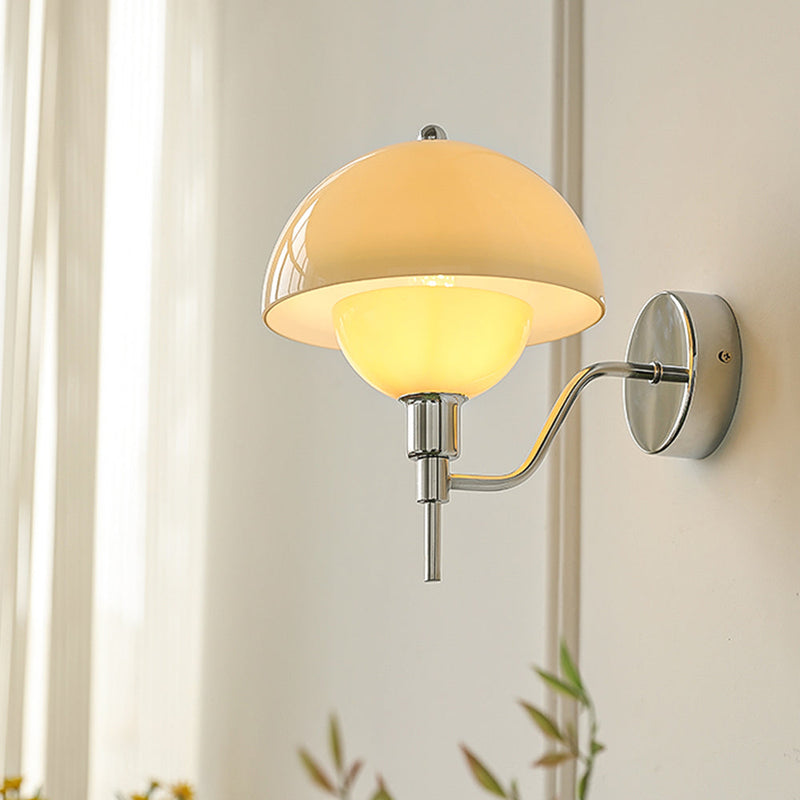 Cream Mushroom Walkway Wall Light