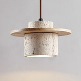 Travertine pendant light