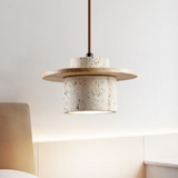 Travertine pendant light